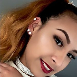 1.5 Carat Each AAA Cubic Zirconia Stud Earrings set in Sterling Silver. New